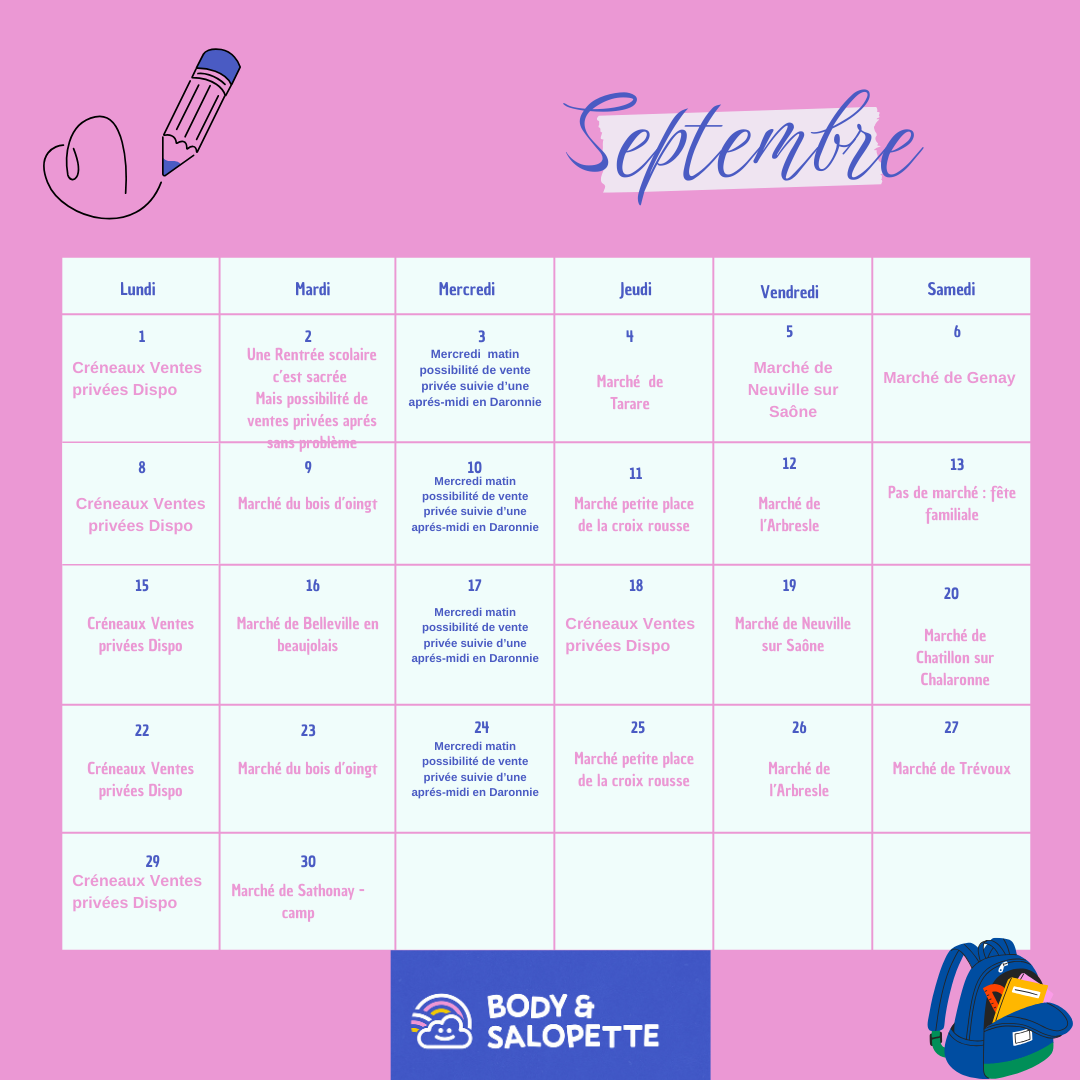 planning septembre